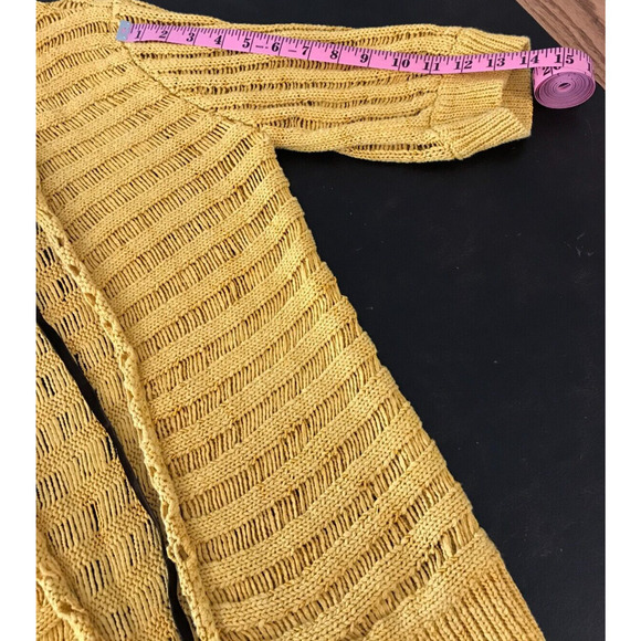 Sundance Gold Knit Cardigan Sweater Tie Front - Size Extra Small - Picture 10 of 10